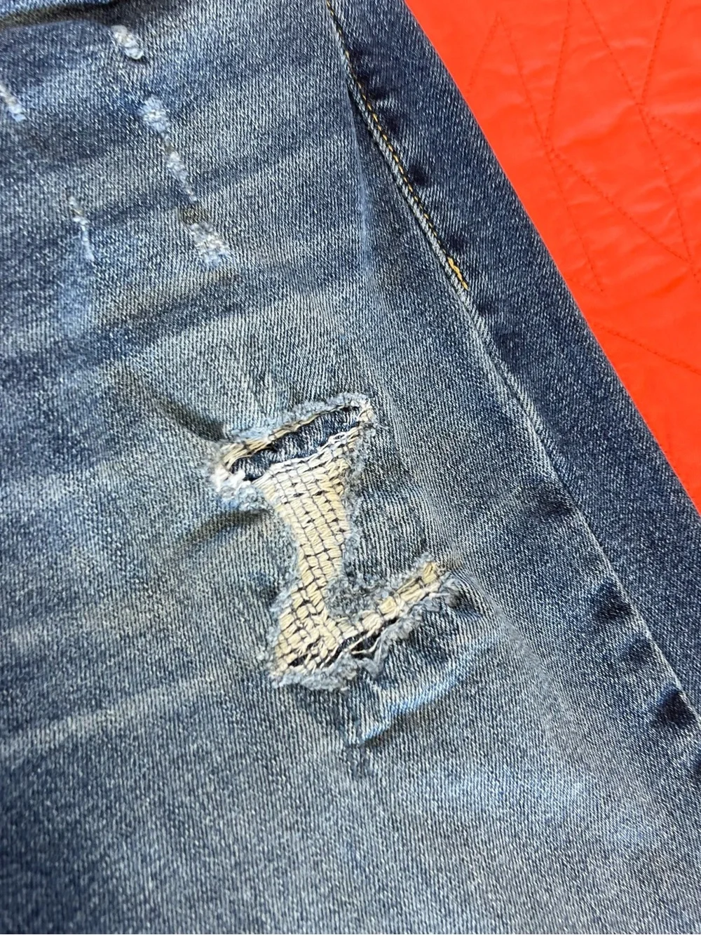 Hollister Slim Skinny Distressed Dark Wash Jeans